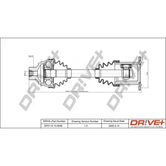 Arbre de transmission Dr!ve+ DP2110.10.0046