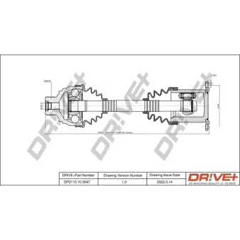 Arbre de transmission Dr!ve+ DP2110.10.0047