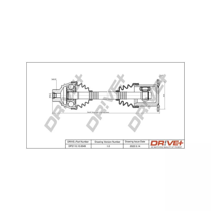 Arbre de transmission Dr!ve+ DP2110.10.0049