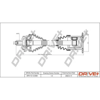 Arbre de transmission Dr!ve+ DP2110.10.0050