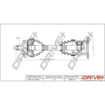 Arbre de transmission Dr!ve+ DP2110.10.0051
