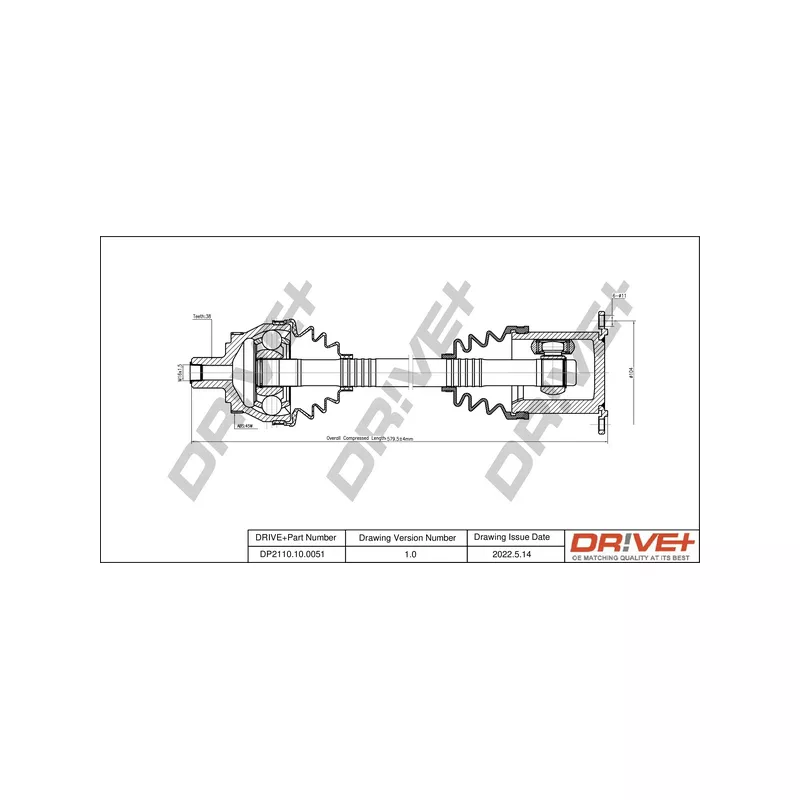 Arbre de transmission Dr!ve+ DP2110.10.0051