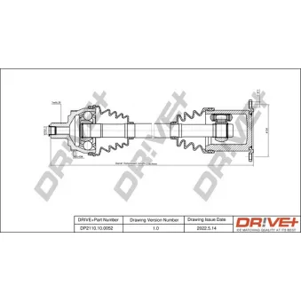 Arbre de transmission Dr!ve+ DP2110.10.0052
