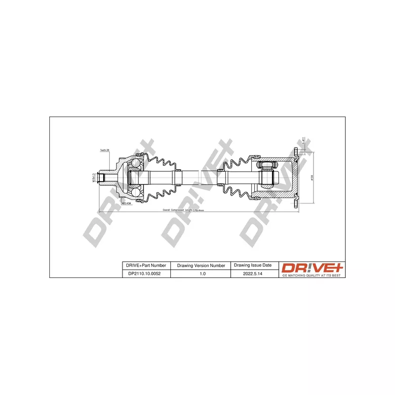 Arbre de transmission Dr!ve+ DP2110.10.0052