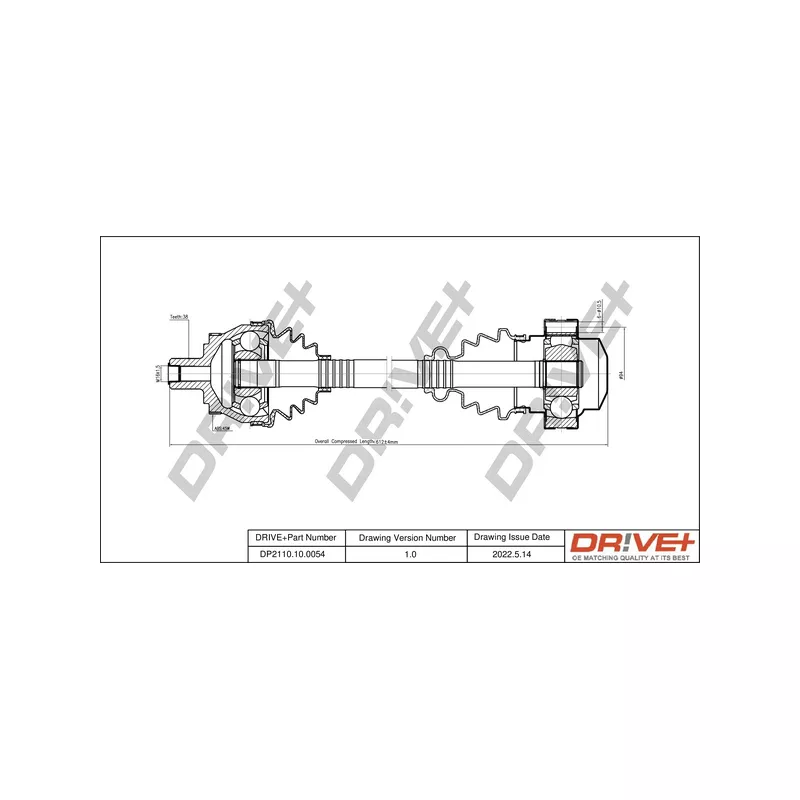 Arbre de transmission Dr!ve+ DP2110.10.0054