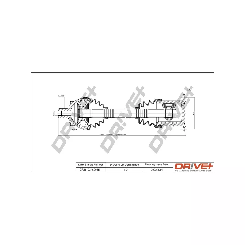 Arbre de transmission Dr!ve+ DP2110.10.0055