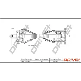Arbre de transmission Dr!ve+ DP2110.10.0057