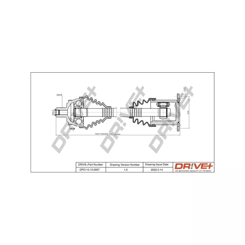 Arbre de transmission Dr!ve+ DP2110.10.0057