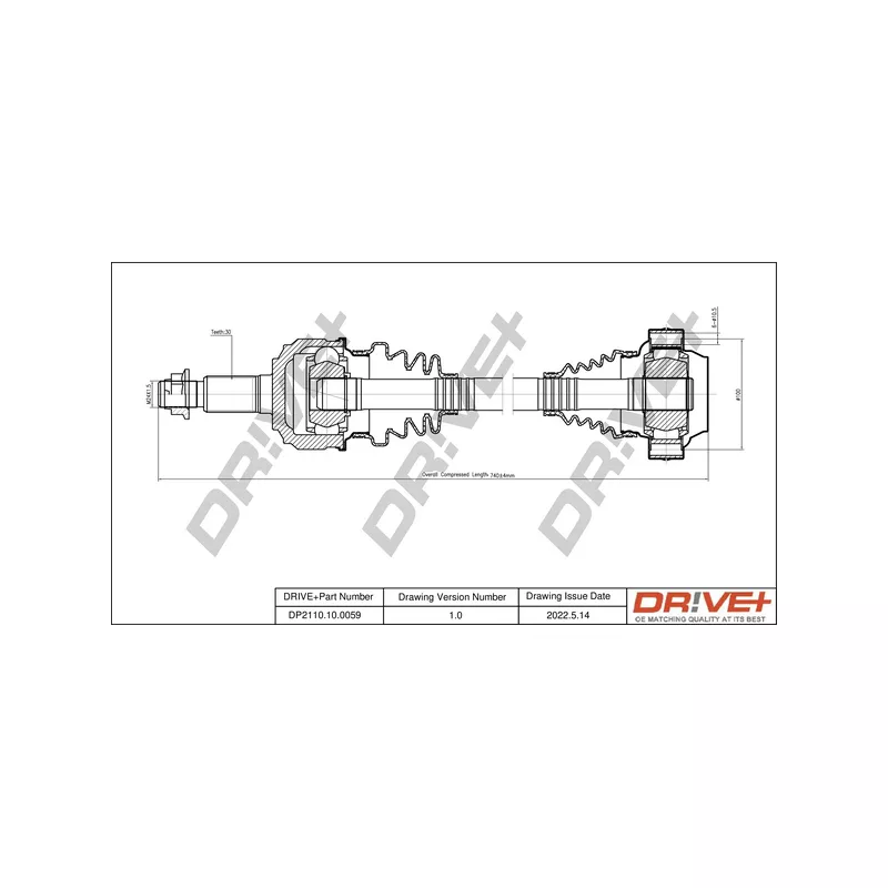 Arbre de transmission Dr!ve+ DP2110.10.0059