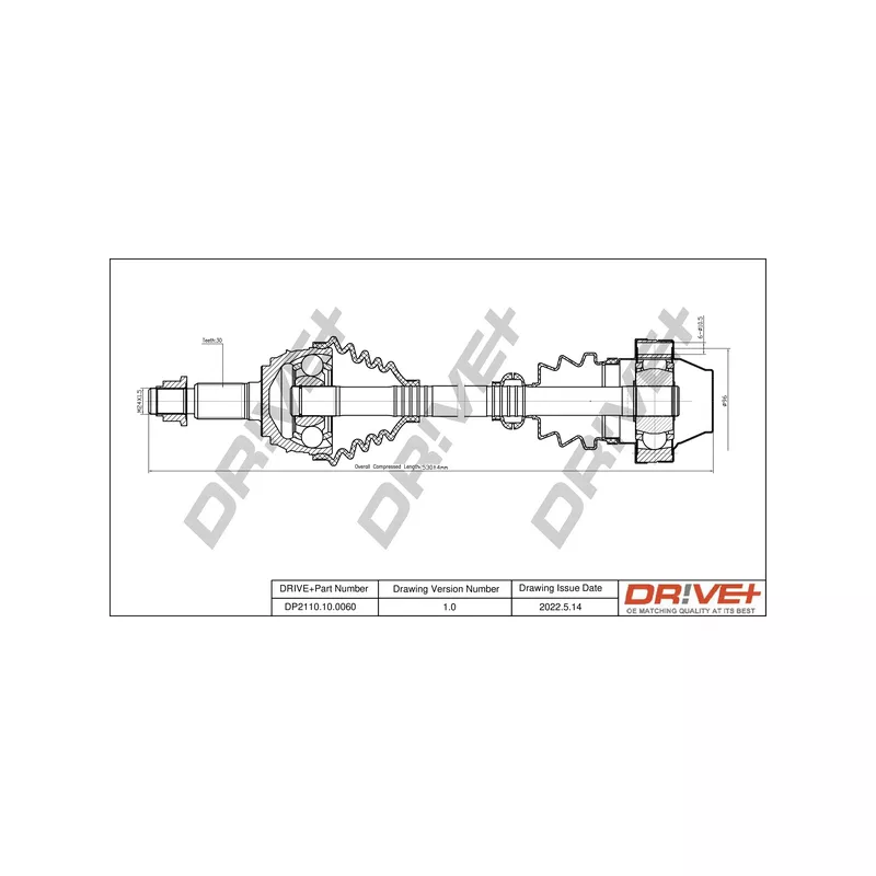 Arbre de transmission Dr!ve+ DP2110.10.0060