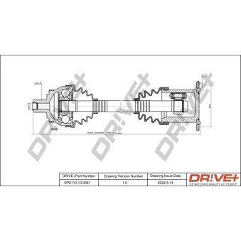Arbre de transmission Dr!ve+ DP2110.10.0061