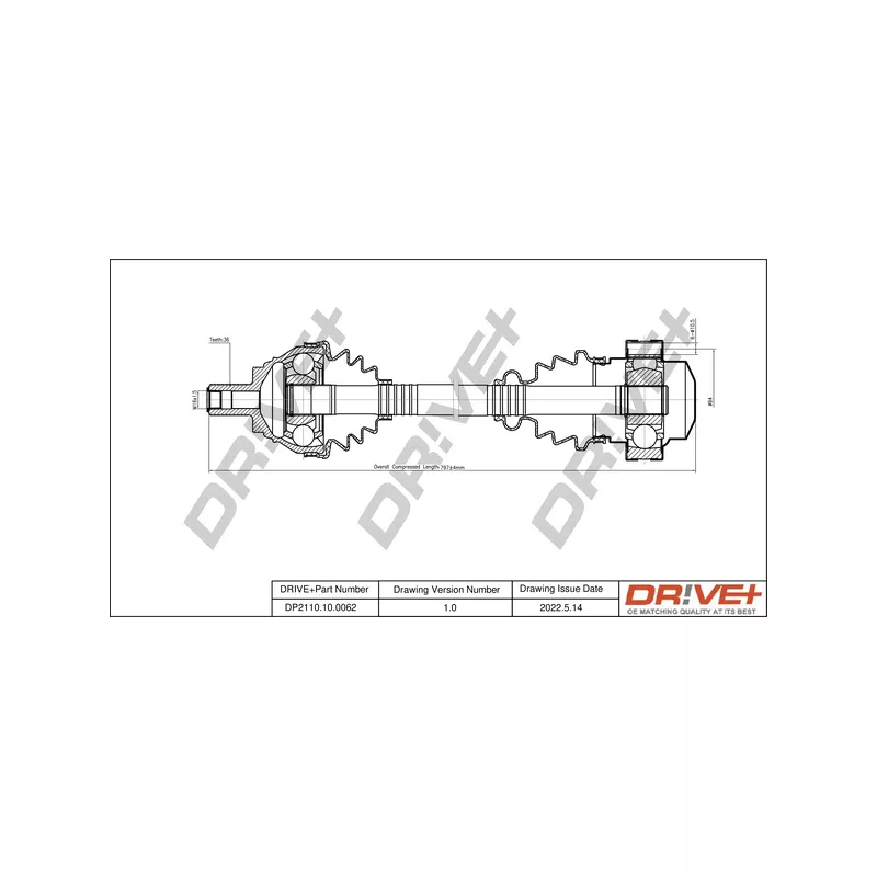 Arbre de transmission Dr!ve+ DP2110.10.0062