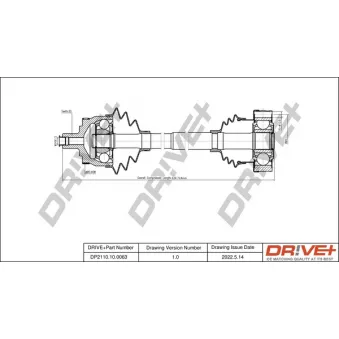 Arbre de transmission Dr!ve+ DP2110.10.0063