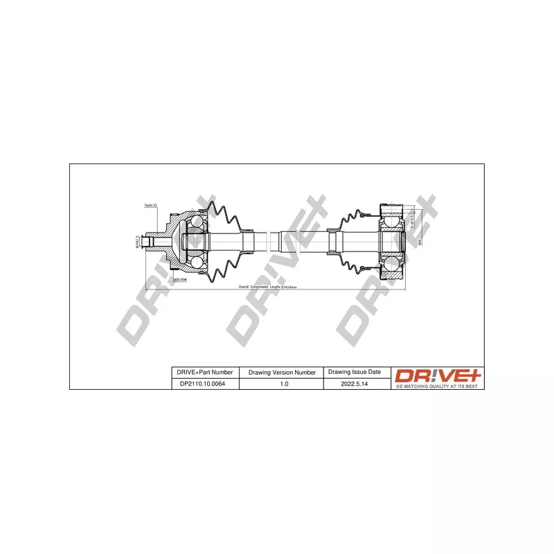Arbre de transmission Dr!ve+ DP2110.10.0064