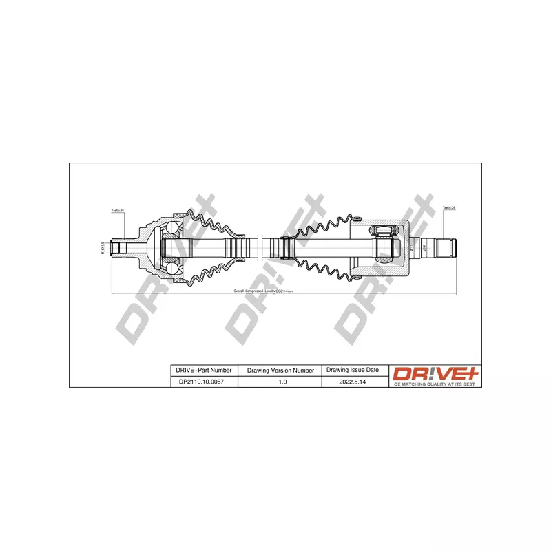 Arbre de transmission Dr!ve+ DP2110.10.0067