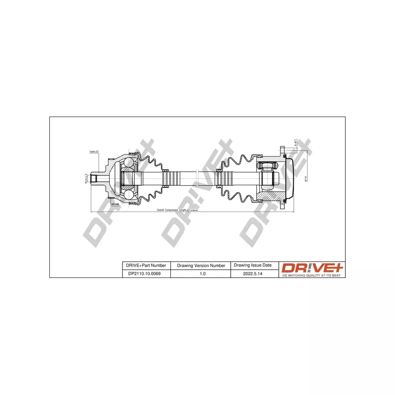 Arbre de transmission Dr!ve+ DP2110.10.0069