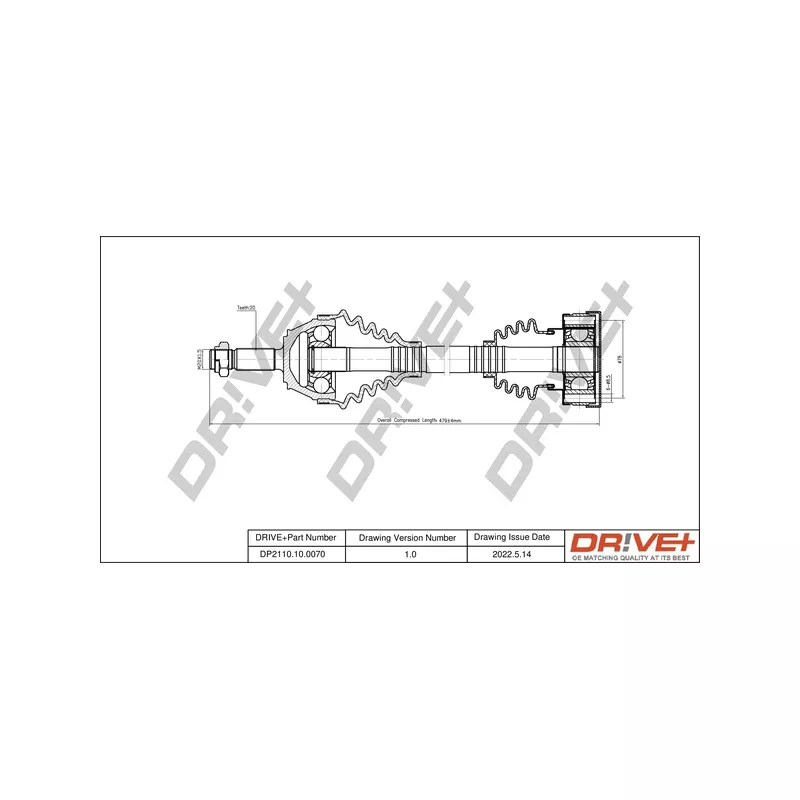 Arbre de transmission Dr!ve+ DP2110.10.0070
