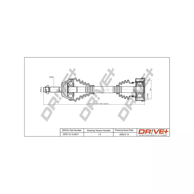 Arbre de transmission Dr!ve+ DP2110.10.0071