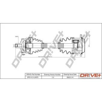 Arbre de transmission Dr!ve+ DP2110.10.0073