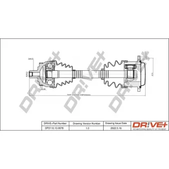 Arbre de transmission Dr!ve+ DP2110.10.0078