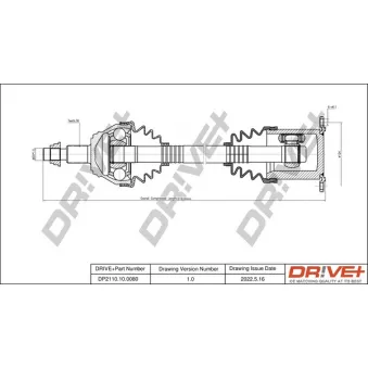 Arbre de transmission Dr!ve+ DP2110.10.0080