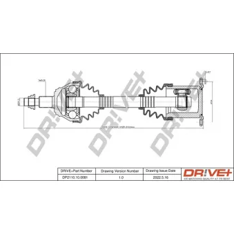 Arbre de transmission Dr!ve+ DP2110.10.0081