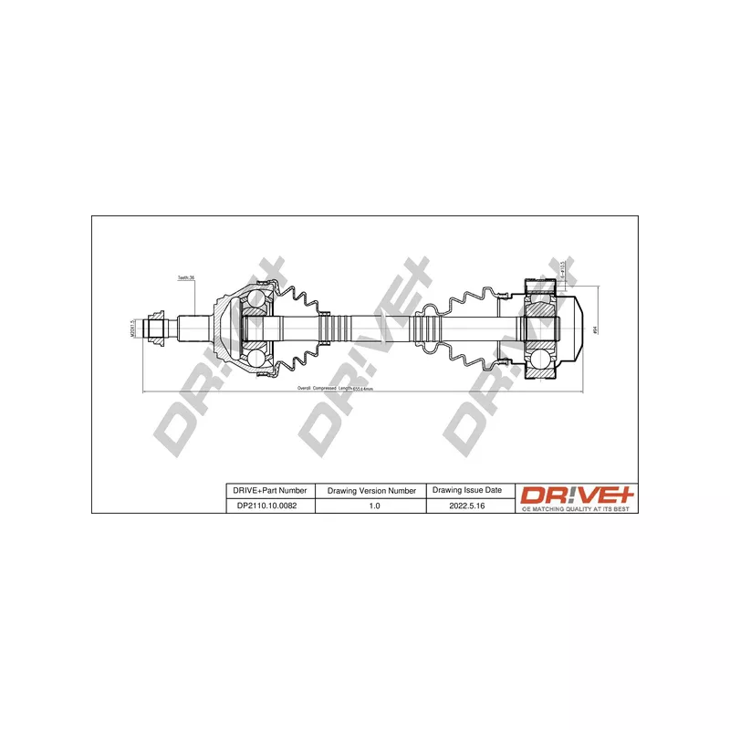 Arbre de transmission Dr!ve+ DP2110.10.0082