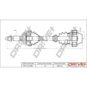Arbre de transmission Dr!ve+ DP2110.10.0083