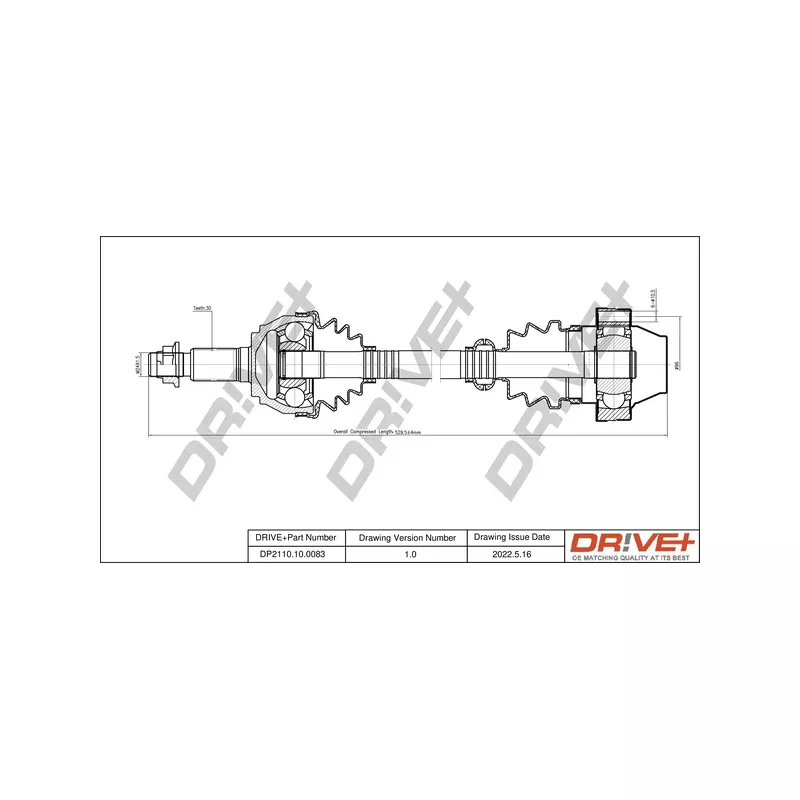 Arbre de transmission Dr!ve+ DP2110.10.0083