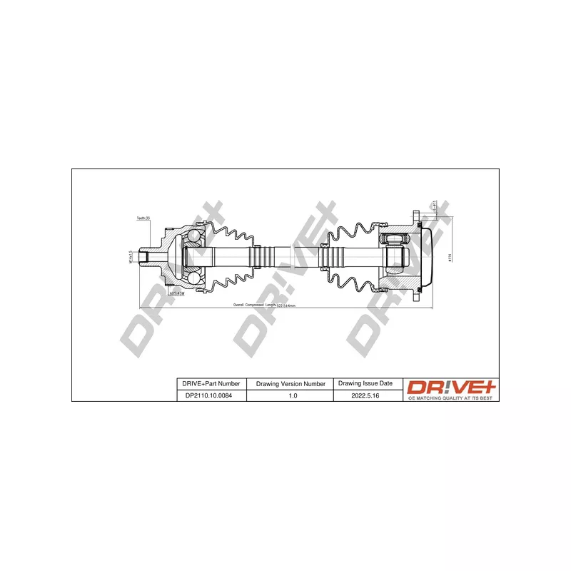 Arbre de transmission Dr!ve+ DP2110.10.0084