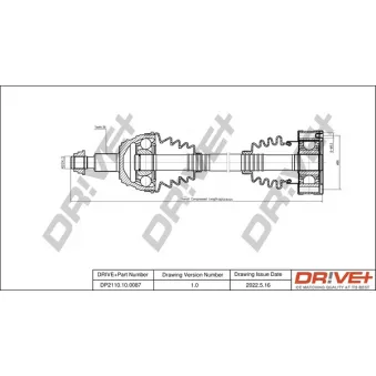 Arbre de transmission Dr!ve+ DP2110.10.0087
