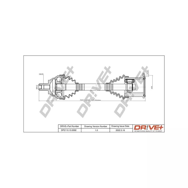 Arbre de transmission Dr!ve+ DP2110.10.0092