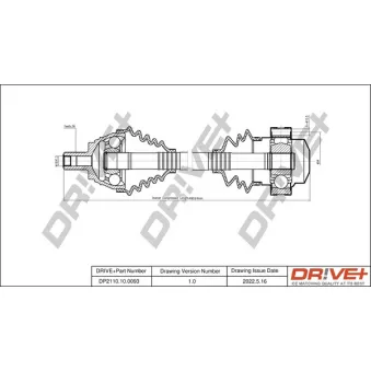 Arbre de transmission Dr!ve+ DP2110.10.0093