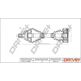 Arbre de transmission Dr!ve+ DP2110.10.0096