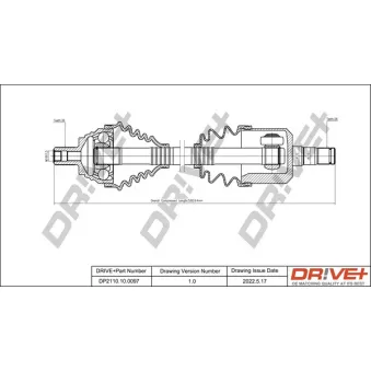 Arbre de transmission Dr!ve+ DP2110.10.0097