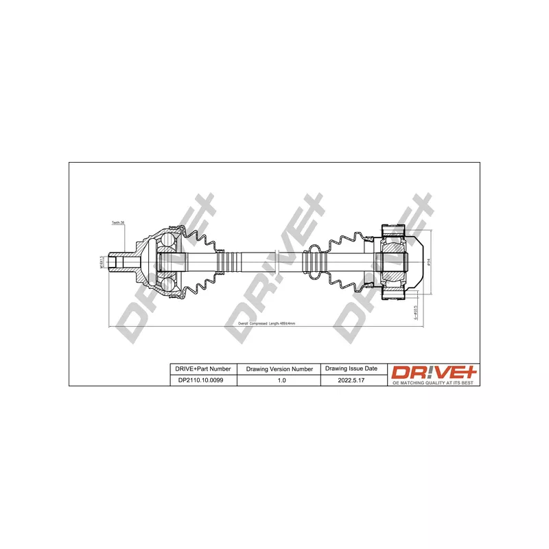 Arbre de transmission Dr!ve+ DP2110.10.0099