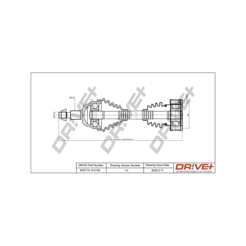 Arbre de transmission Dr!ve+ DP2110.10.0100