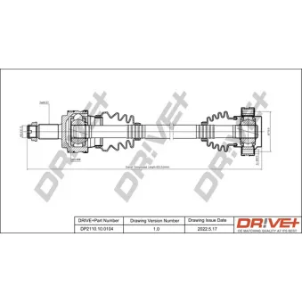 Arbre de transmission Dr!ve+ DP2110.10.0104