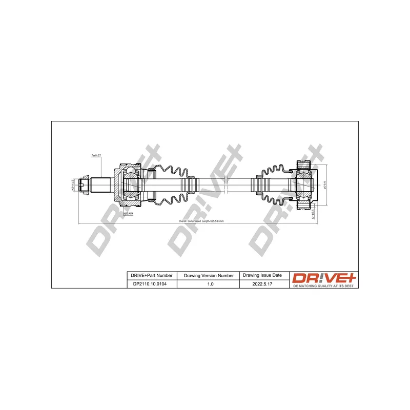 Arbre de transmission Dr!ve+ DP2110.10.0104
