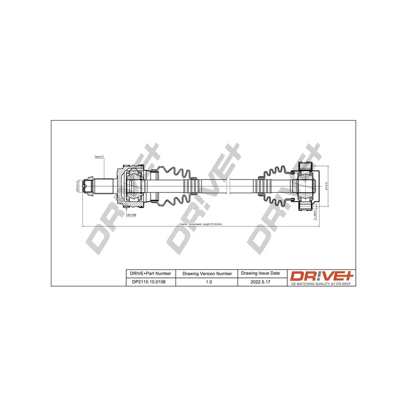 Arbre de transmission Dr!ve+ DP2110.10.0108