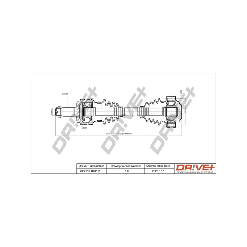 Arbre de transmission Dr!ve+ DP2110.10.0111