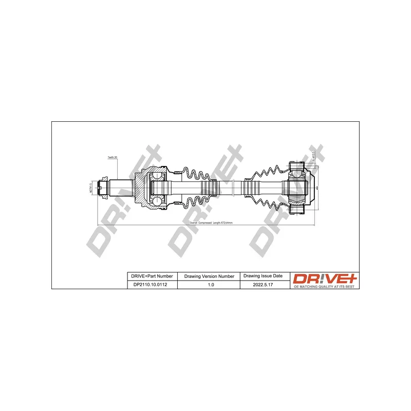 Arbre de transmission Dr!ve+ DP2110.10.0112