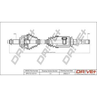 Arbre de transmission Dr!ve+ DP2110.10.0114