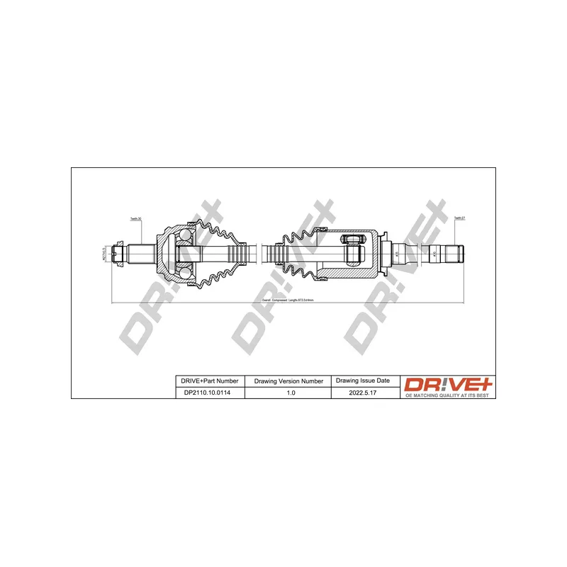 Arbre de transmission Dr!ve+ DP2110.10.0114