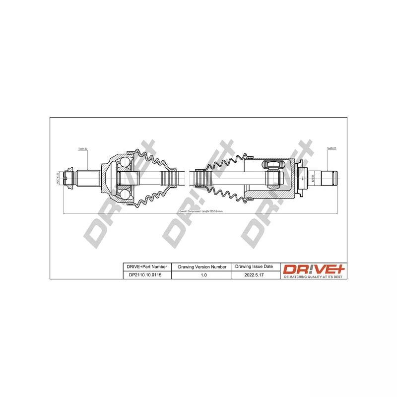 Arbre de transmission Dr!ve+ DP2110.10.0115
