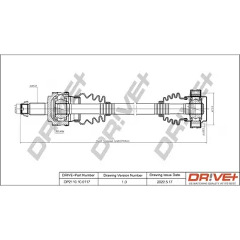 Arbre de transmission Dr!ve+ DP2110.10.0117