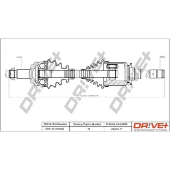 Arbre de transmission Dr!ve+ DP2110.10.0120