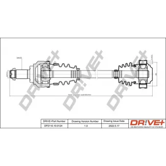 Arbre de transmission Dr!ve+ DP2110.10.0124