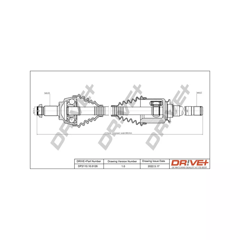 Arbre de transmission Dr!ve+ DP2110.10.0126