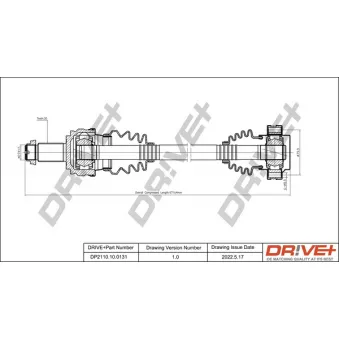 Arbre de transmission Dr!ve+ DP2110.10.0131